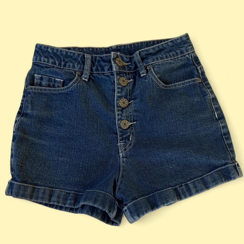 BDG High Waist Button-Up Denim Shorts